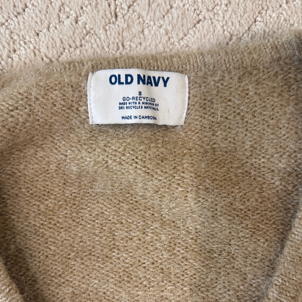 Old Navy Tan Women's Cardigan Sweater - Picture 2 of 3